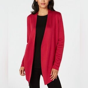 Eileen Fisher Silk Blend Angle Front Cardigan Size L